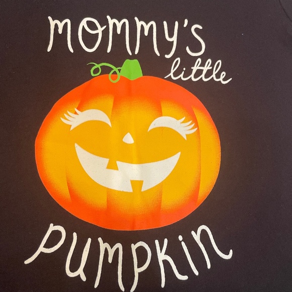 Girls Little Pumpkin Short Sleeve Tee - Picture 2 of 4